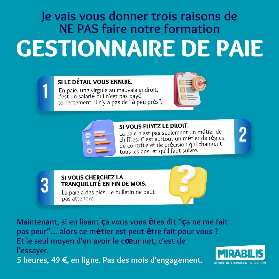 Je vais vous donner trois raisons de NE PAS faire notre formation de gestionnaire de paie.